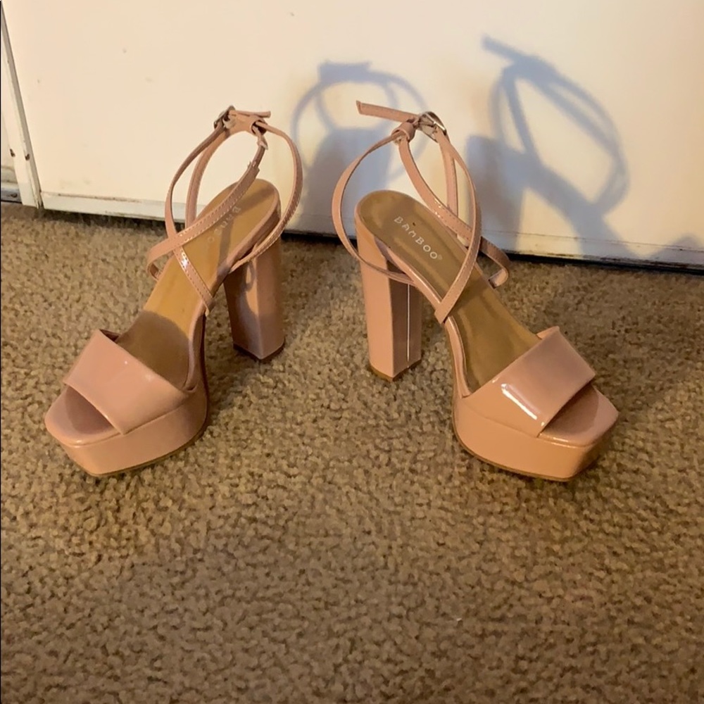 Nude black heels